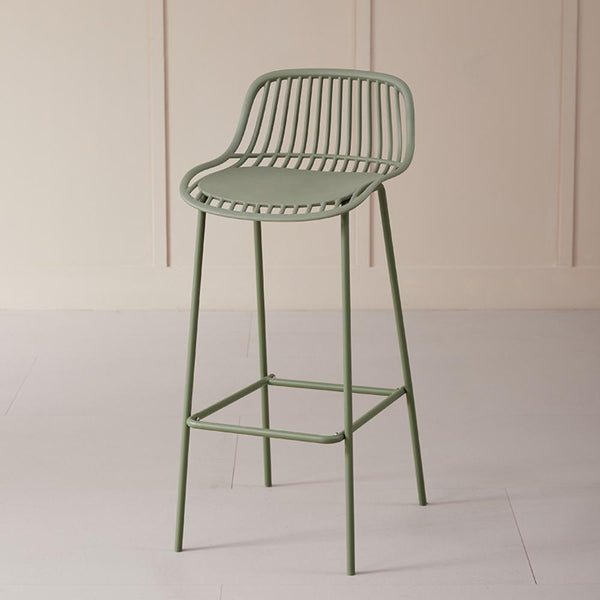 Butaco para Bar Tulum, Color Verde Olivo, Diseño Moderno