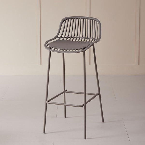 Butaco para Bar Tulum, Color Taupe, Diseño Moderno