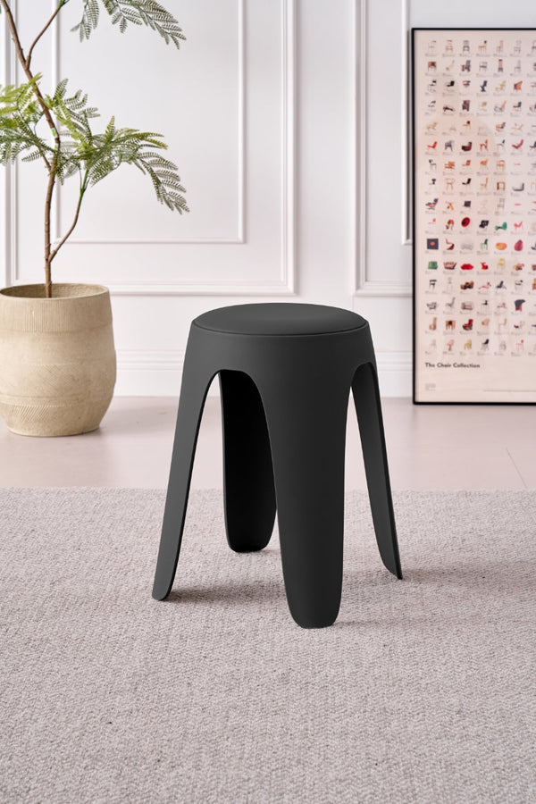 Butaco Con Cojin Else, Color Negro, Diseño Moderno incluye cojín