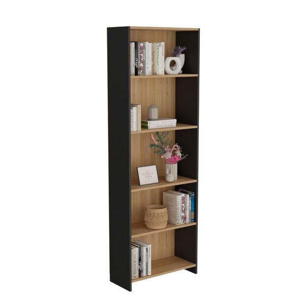 Biblioteca Milán, Fresno Europeo y Wengue, con Cinco Entrepaños