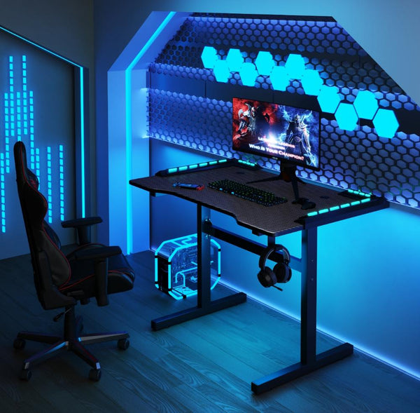 Escritorio Gamer Matrix , Negro, Estructura Metalica