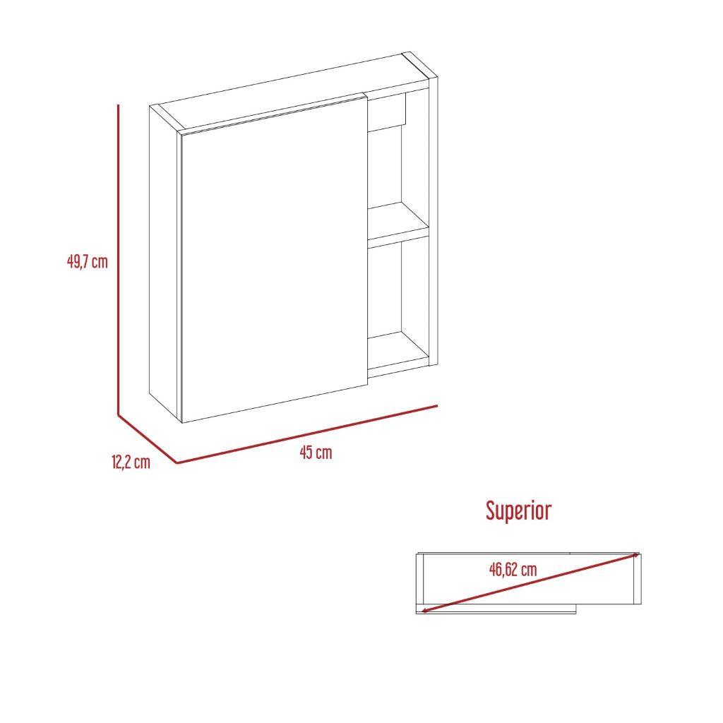 Gabinete de Baño Delhi color Wengue.