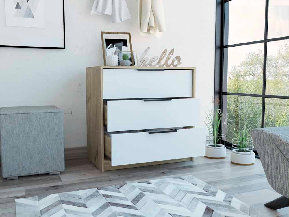 Organizador Wesley color Café claro y Blanco para Habitación.