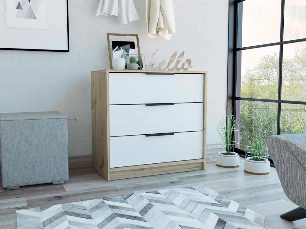 Organizador Wesley color Café claro y Blanco para Habitación.